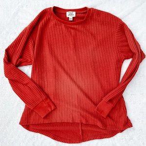PROJECT SOCIAL T Burnt Orange Waffle Knit Oversized Sweater
